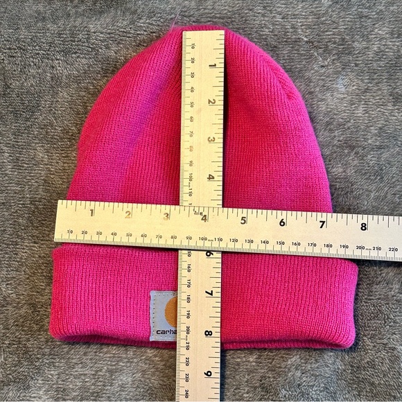 Youth Girls Pink Carhartt Beanie Hat Winter Snow Outdoor - Picture 5 of 5